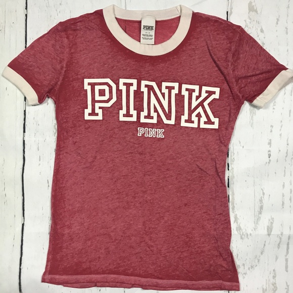 PINK Victoria's Secret Tops - PINK VICTORIA SECRET WOMENS SMALL RED SHIRT TOP